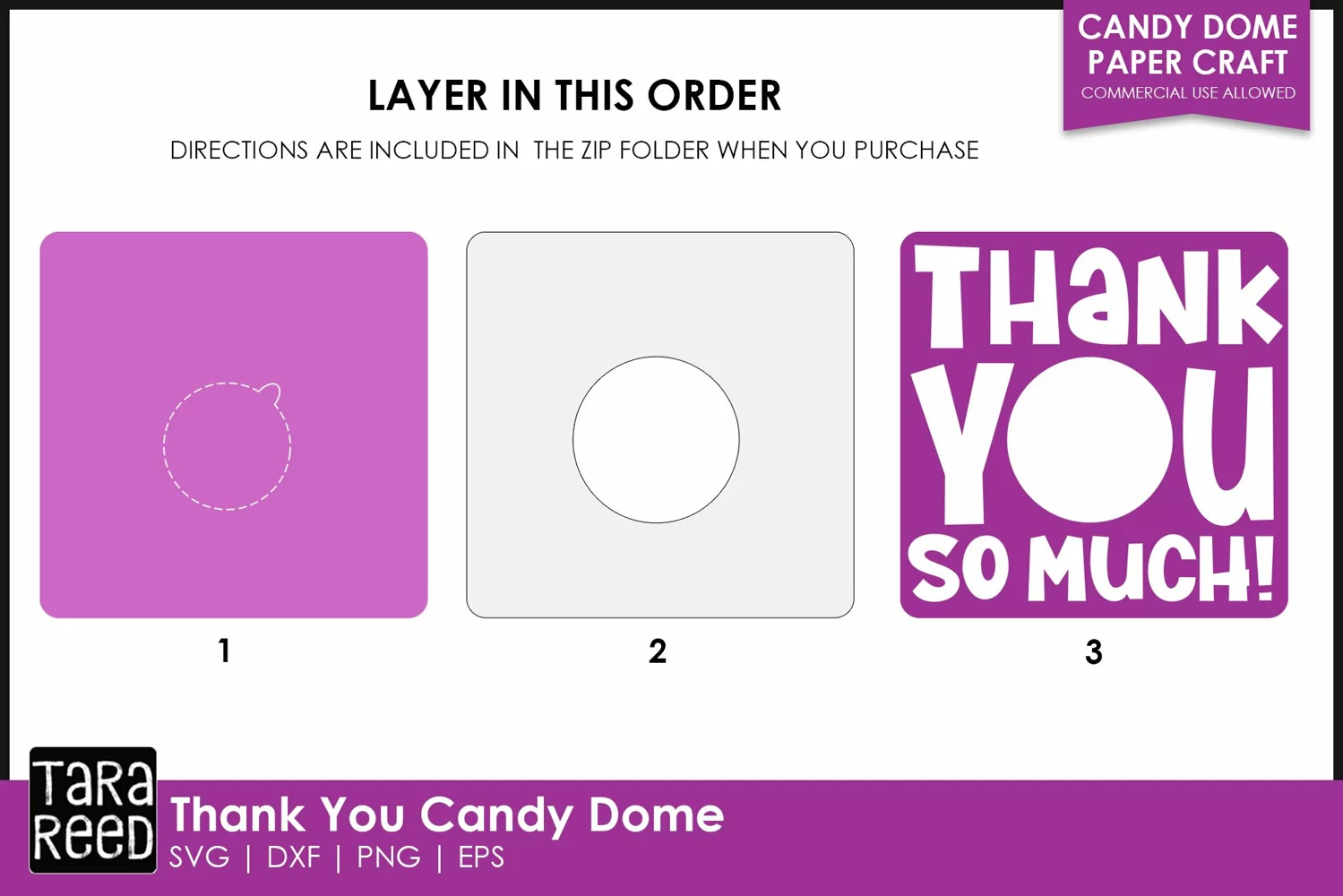 Thank You Candy Dome Paper Craft