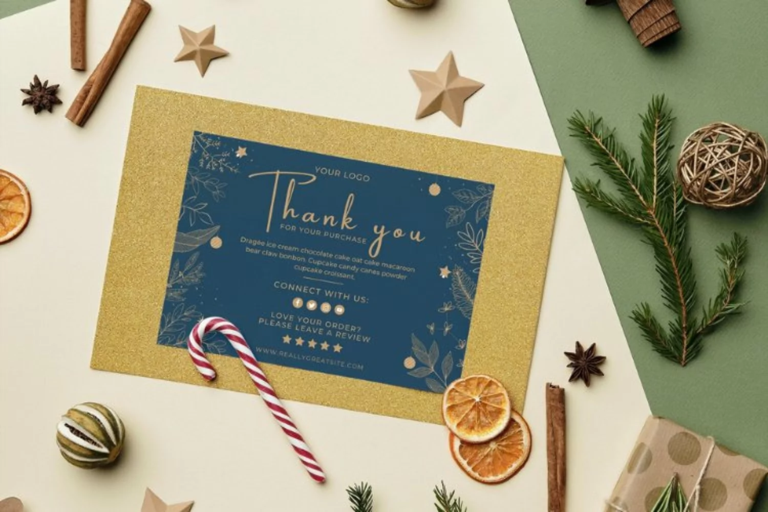 Thank you Card for supporting small business, Canva Template product image 1