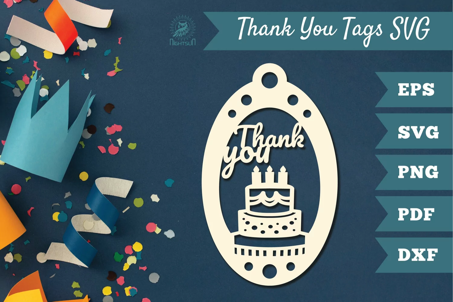 Thank You Tags SVG, Birthday Tags product image 1