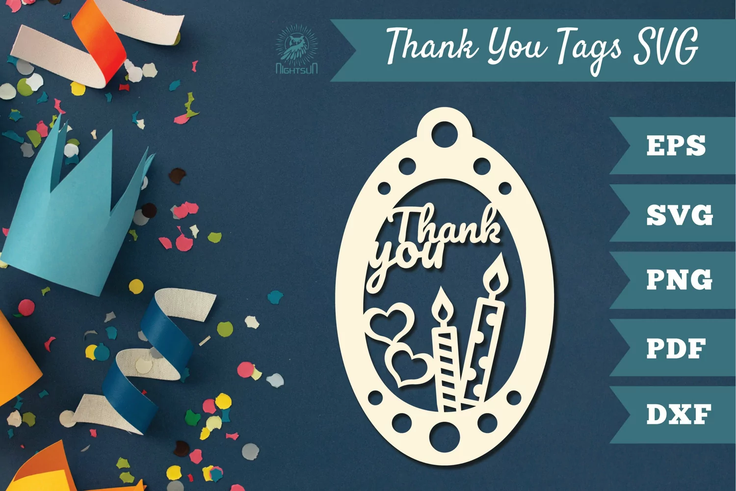 Thank You Tags SVG, Birthday Tags product image 1