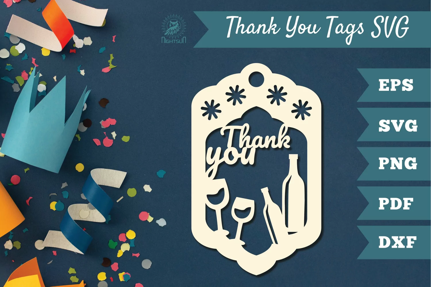 Thank You Tags SVG, Birthday Tags product image 1