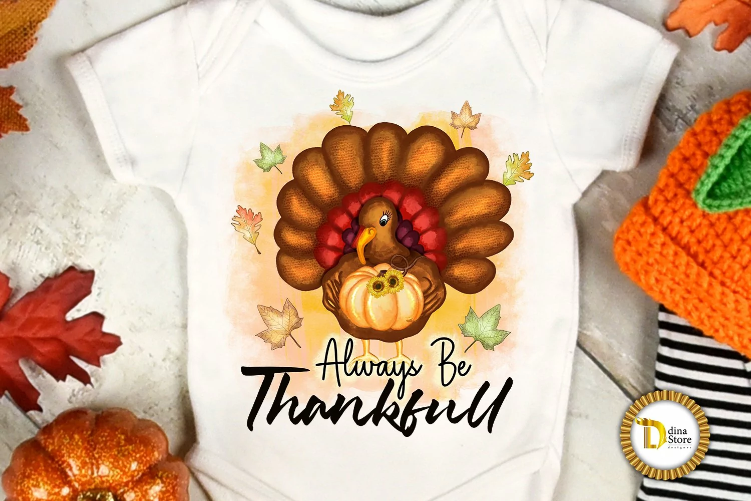Thankful Turkey - Thanksgiving Sublimation PNG product image 1