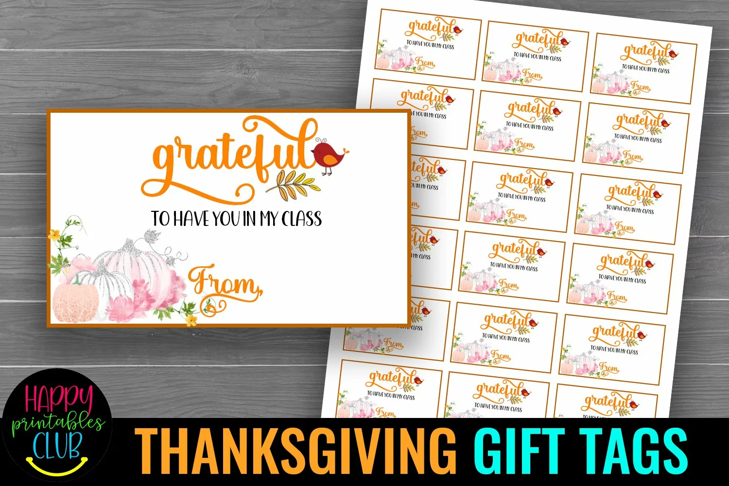 Thanksgiving Gift Tags- Printable Gift Tags Thanksgiving