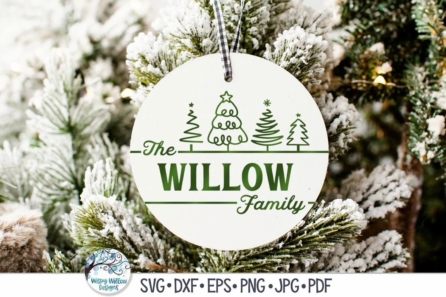 Personalized Family Name Sign | Christmas Tree Ornament product image 1