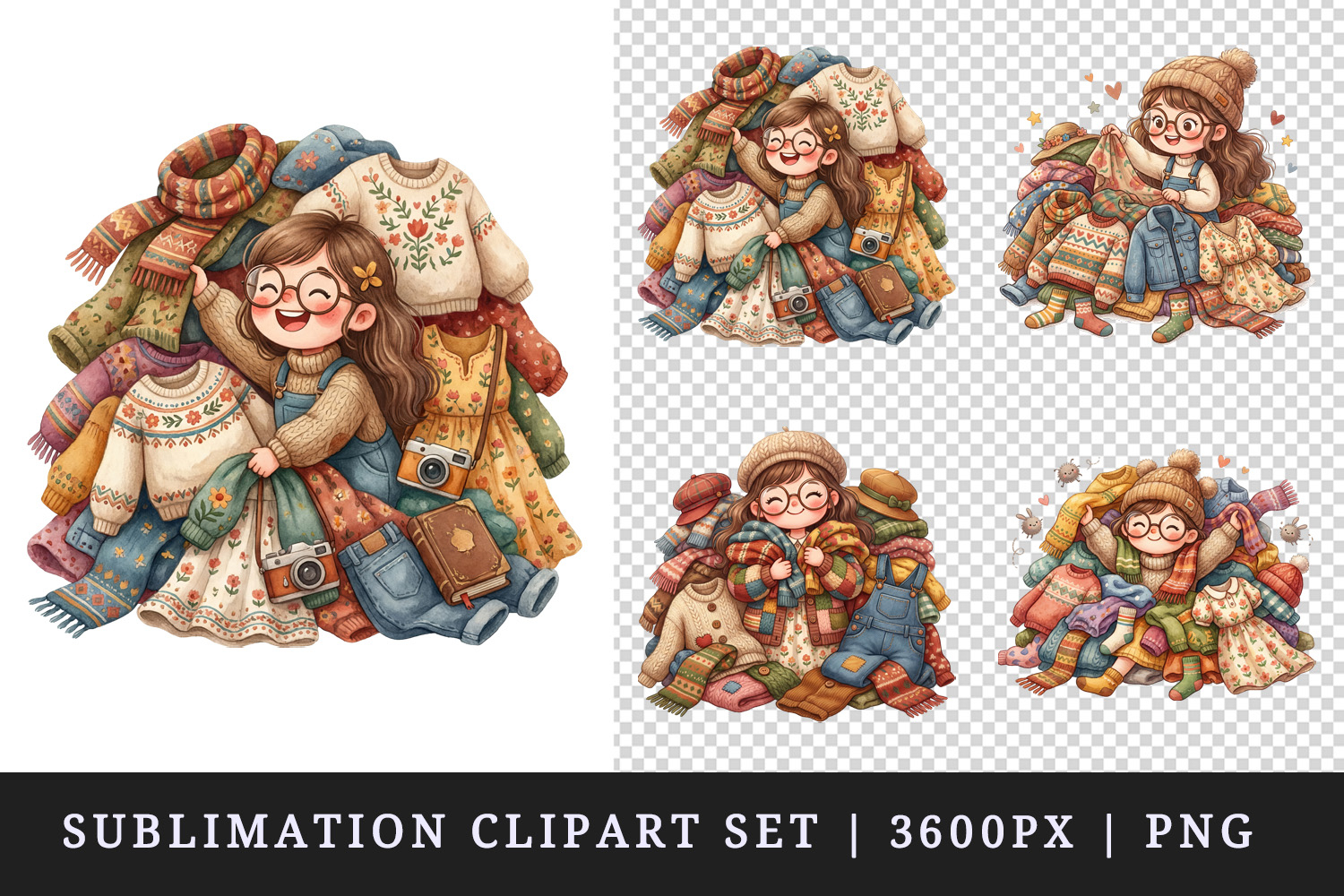 Thrifting clipart printable sublimation design png product image 1