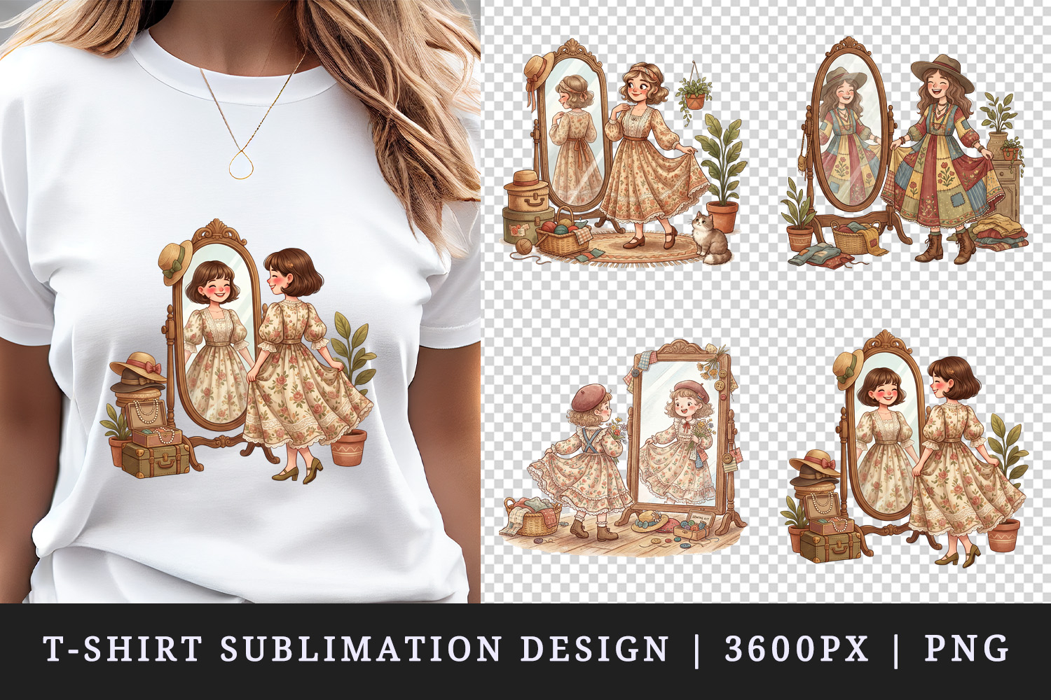 Thrifting t-shirt printable sublimation design png product image 1