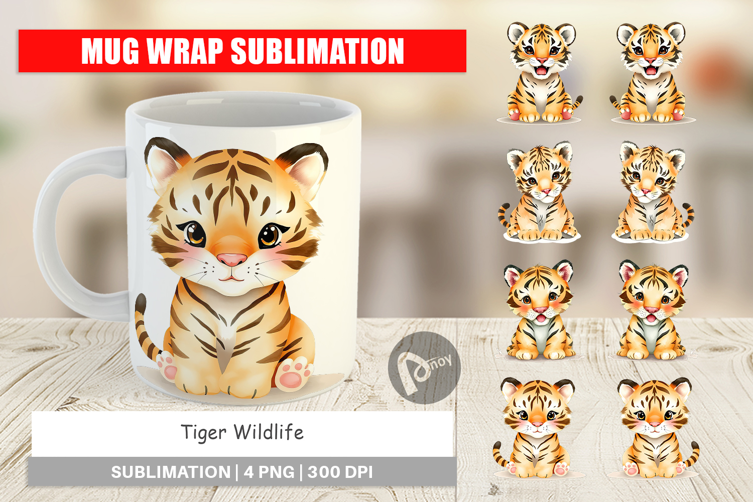 Mug Wrap Tiger Wildlife product image 1