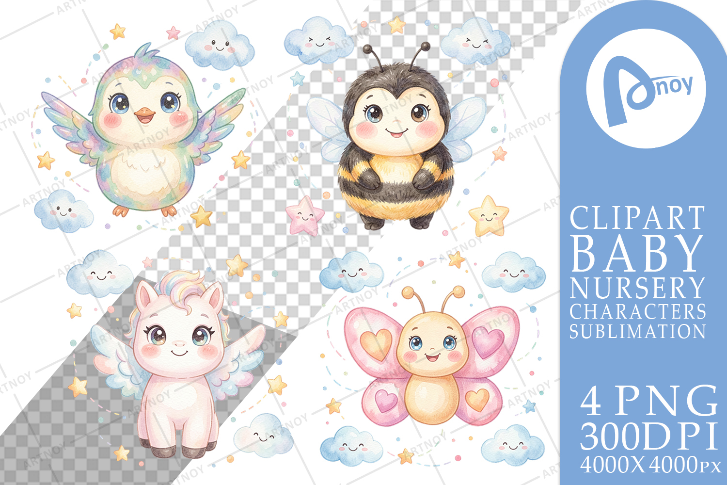 Tiny Winged Baby Animal Sublimation product image 1