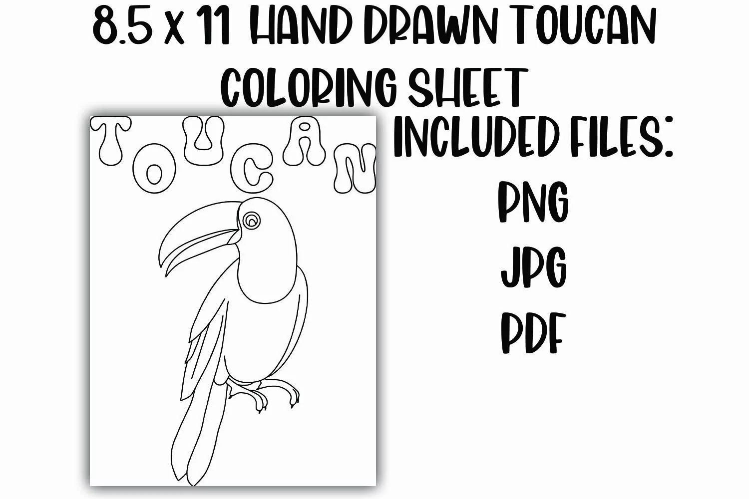 Toucan Kids Coloring Sheet product image 1