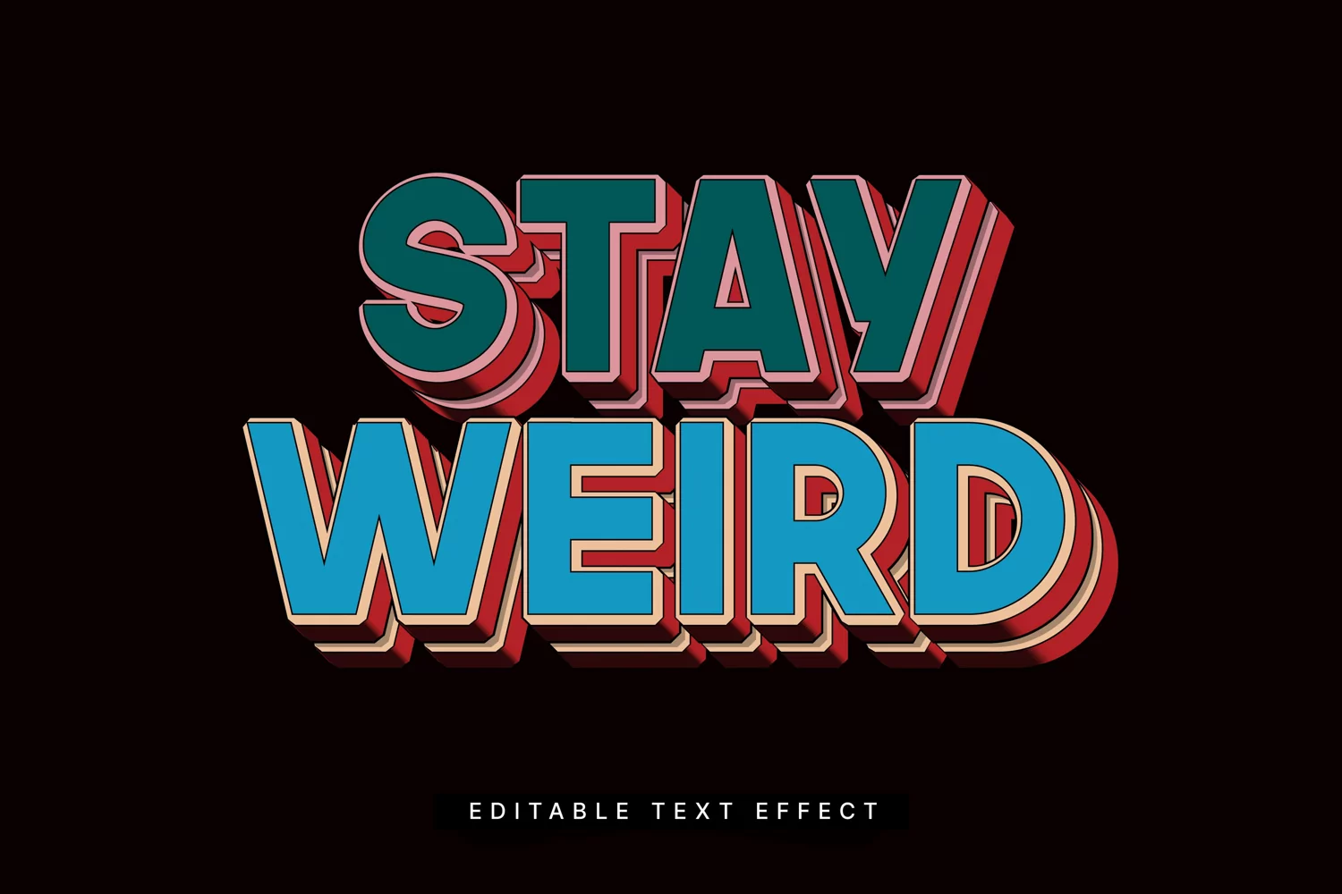 Editable Text Effect for Illustrator. Vector Graphic styles product image 1
