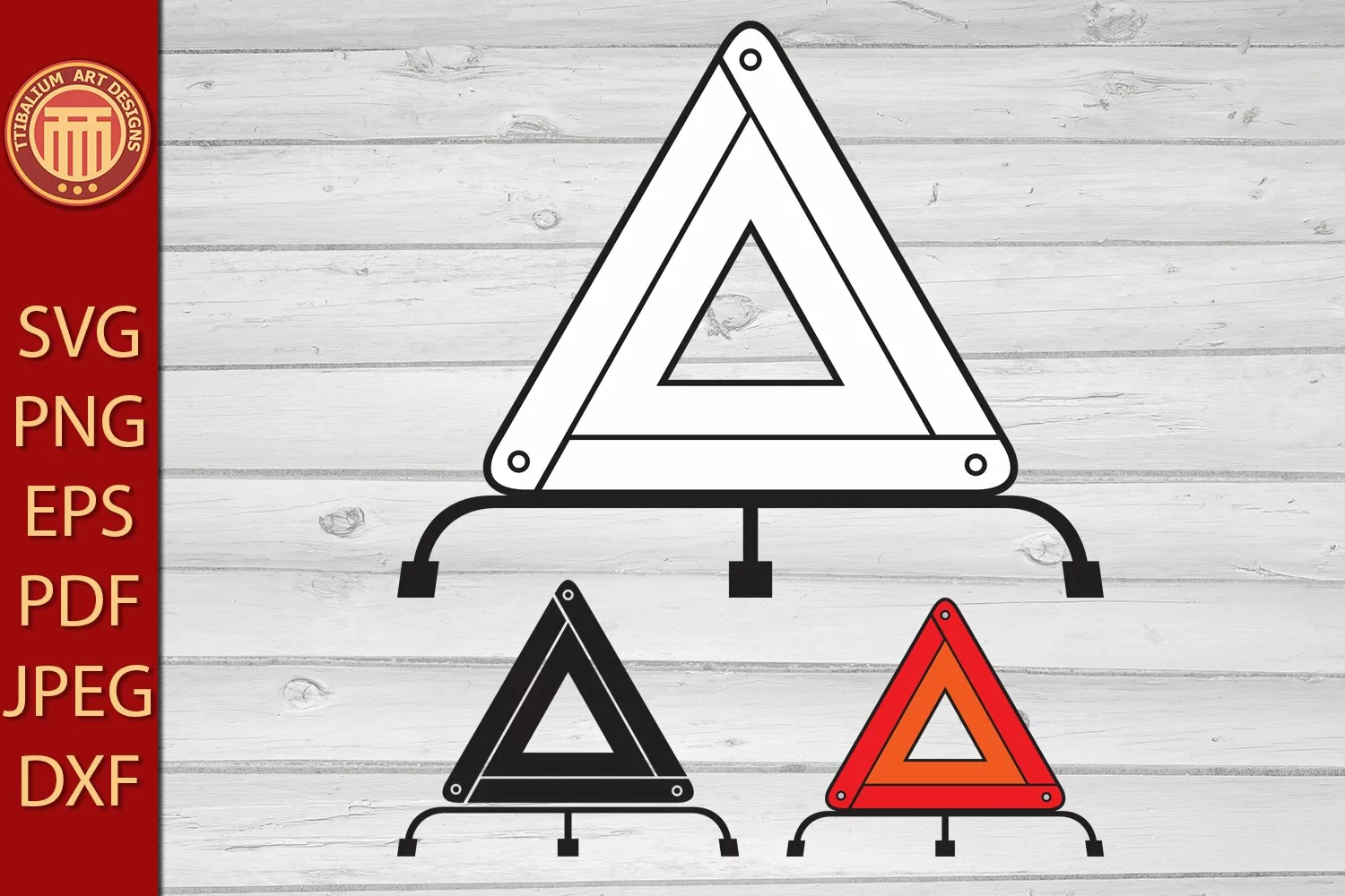 Triangle Road Sign - eps, jpg, dxf, svg, pdf, png files product image 1