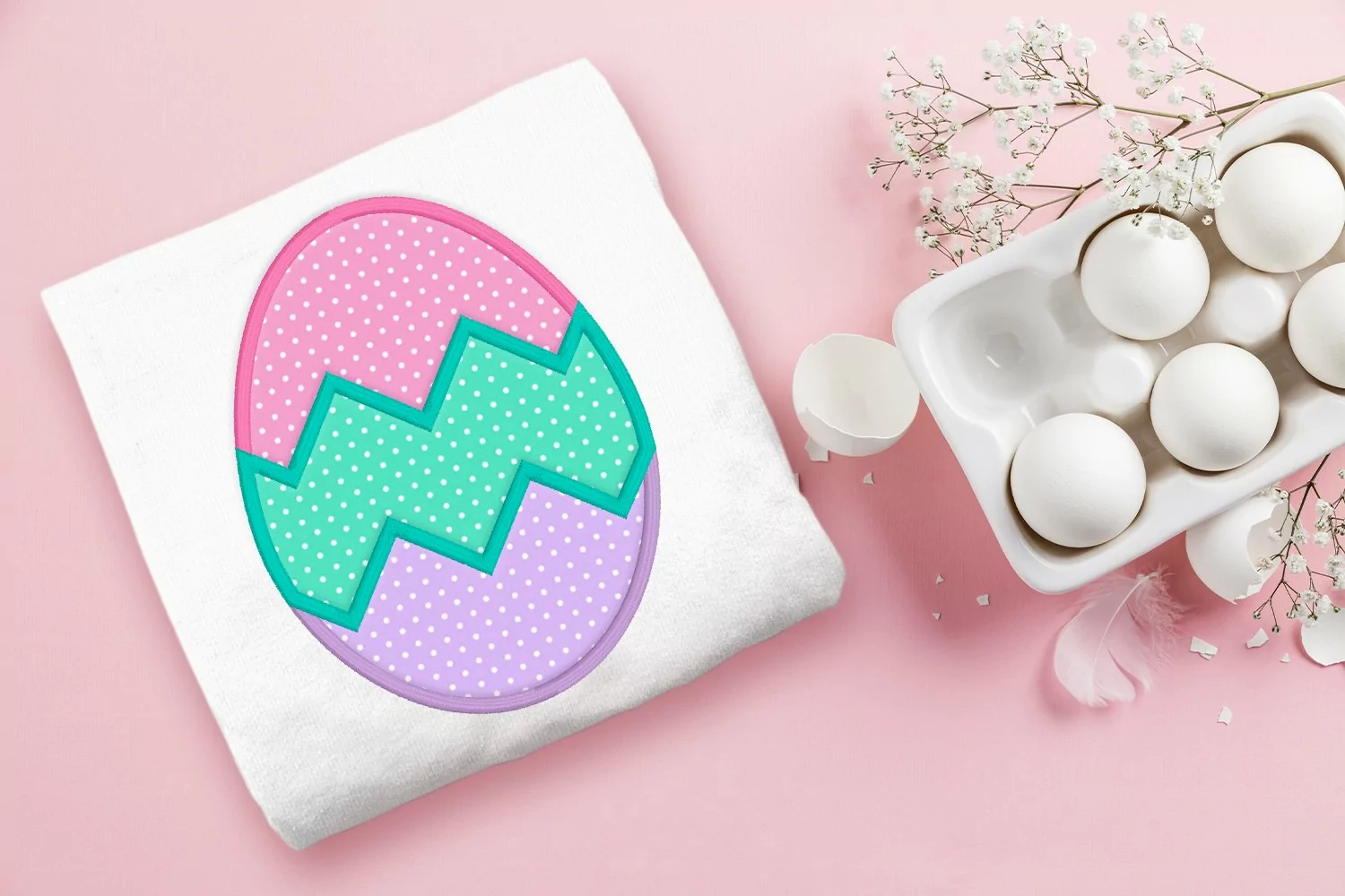 Easter egg applique design