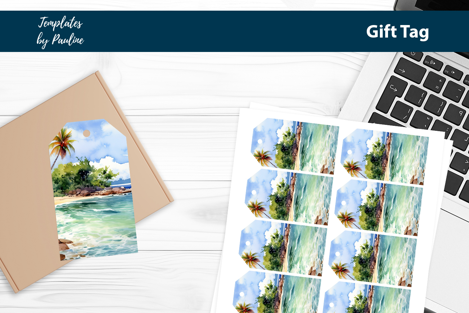 Tropical Gift Tags for Handmade Shop Packaging product image 1