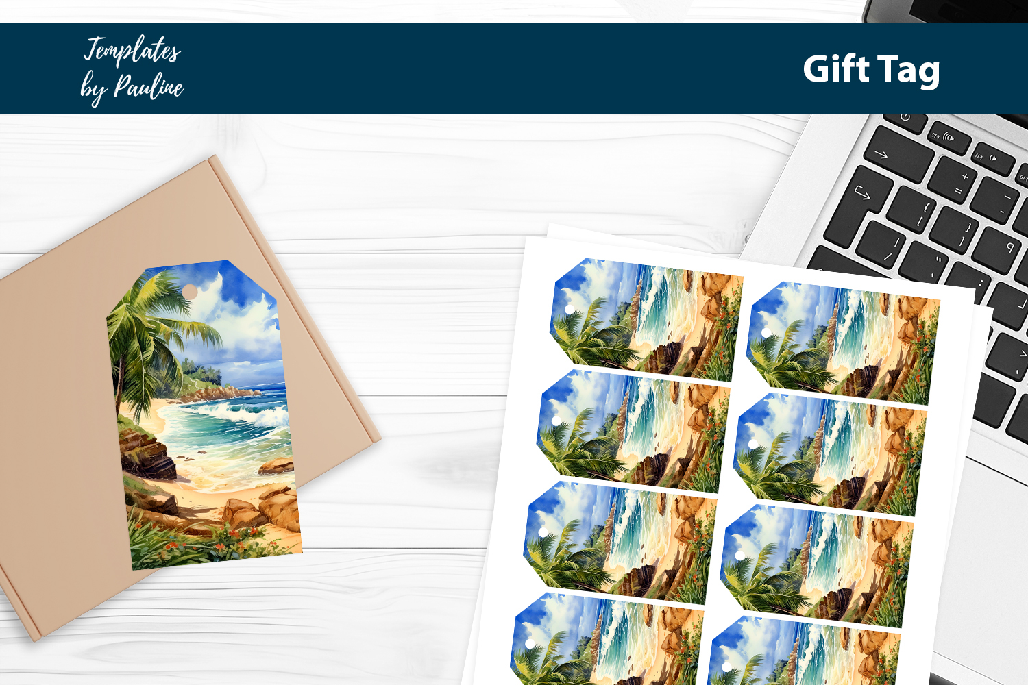 Tropical Summer Wrapping Tags product image 1