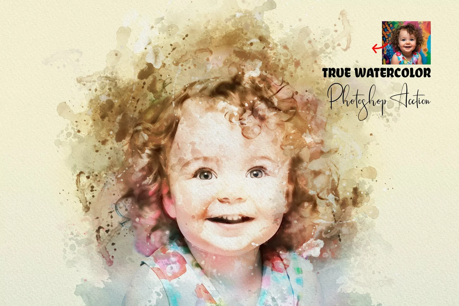 True Watercolor Photoshop Action product image 1