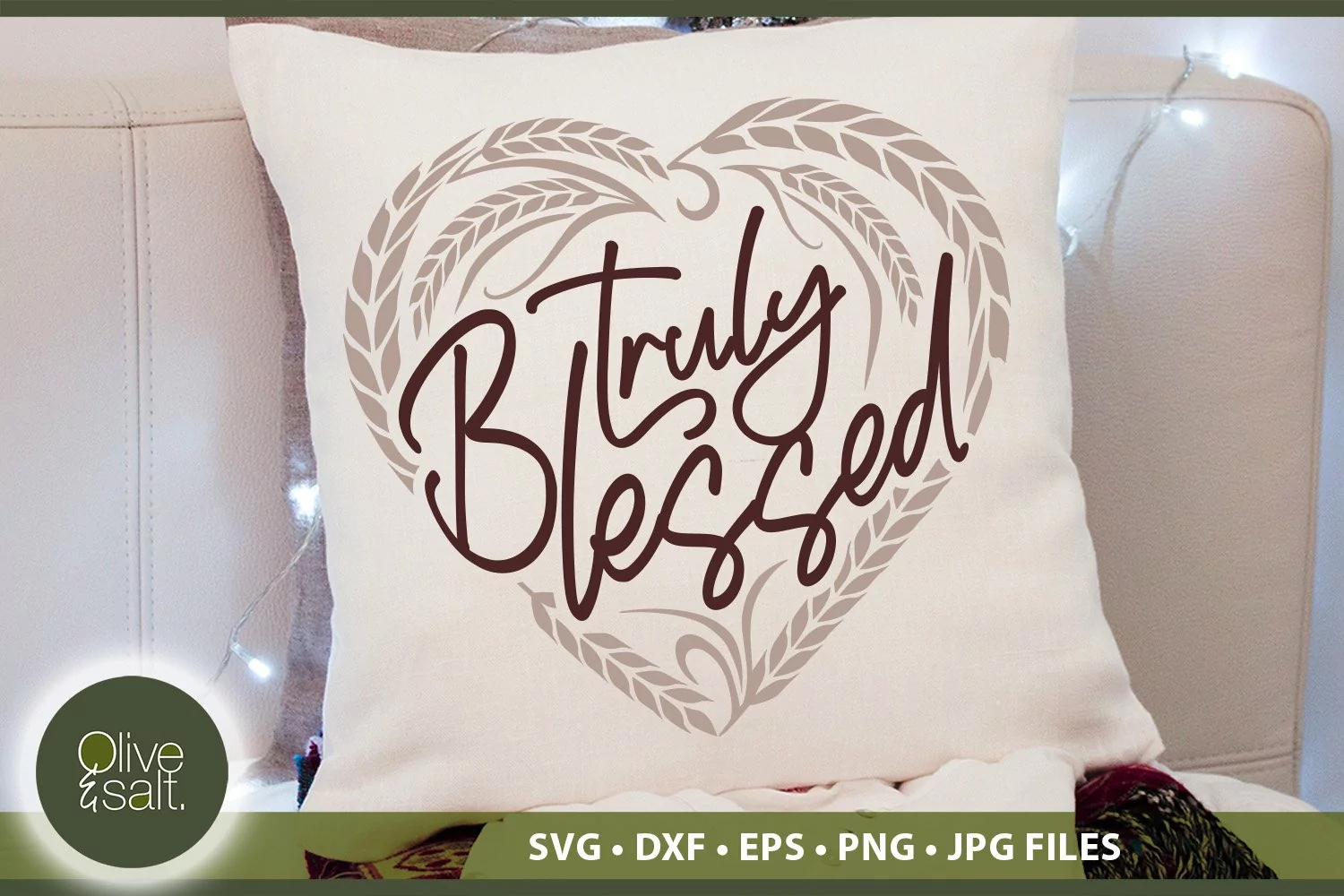 Blessed SVG | Thanksgiving Sublimation | Fall Farmhouse SVG product image 1