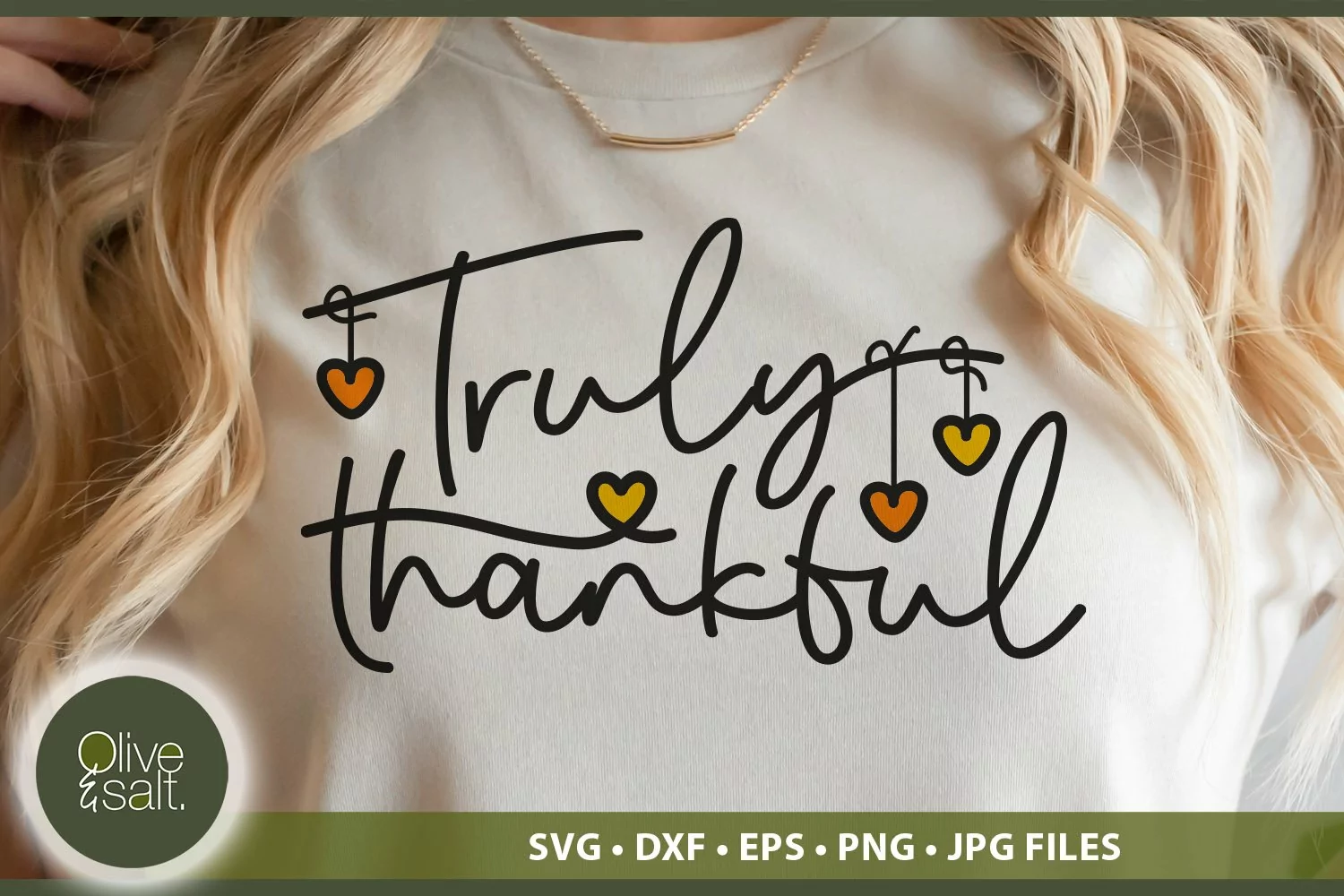 Truly Thankful Thanksgiving SVG cut file