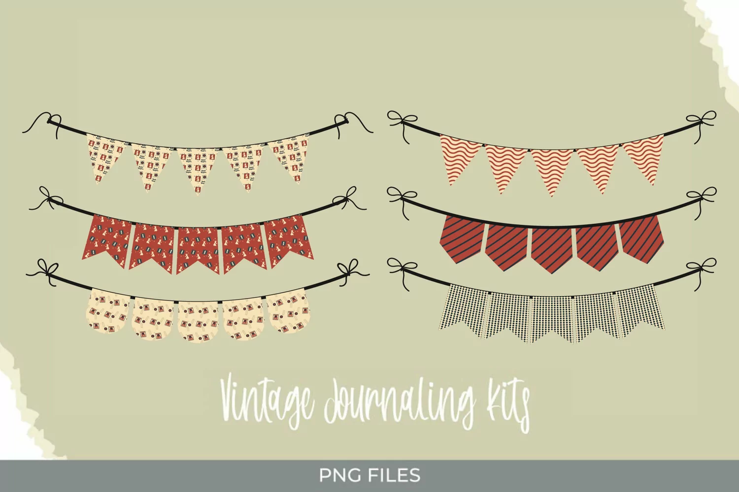 UK Retro Postage Bunting Banner Set product image 1