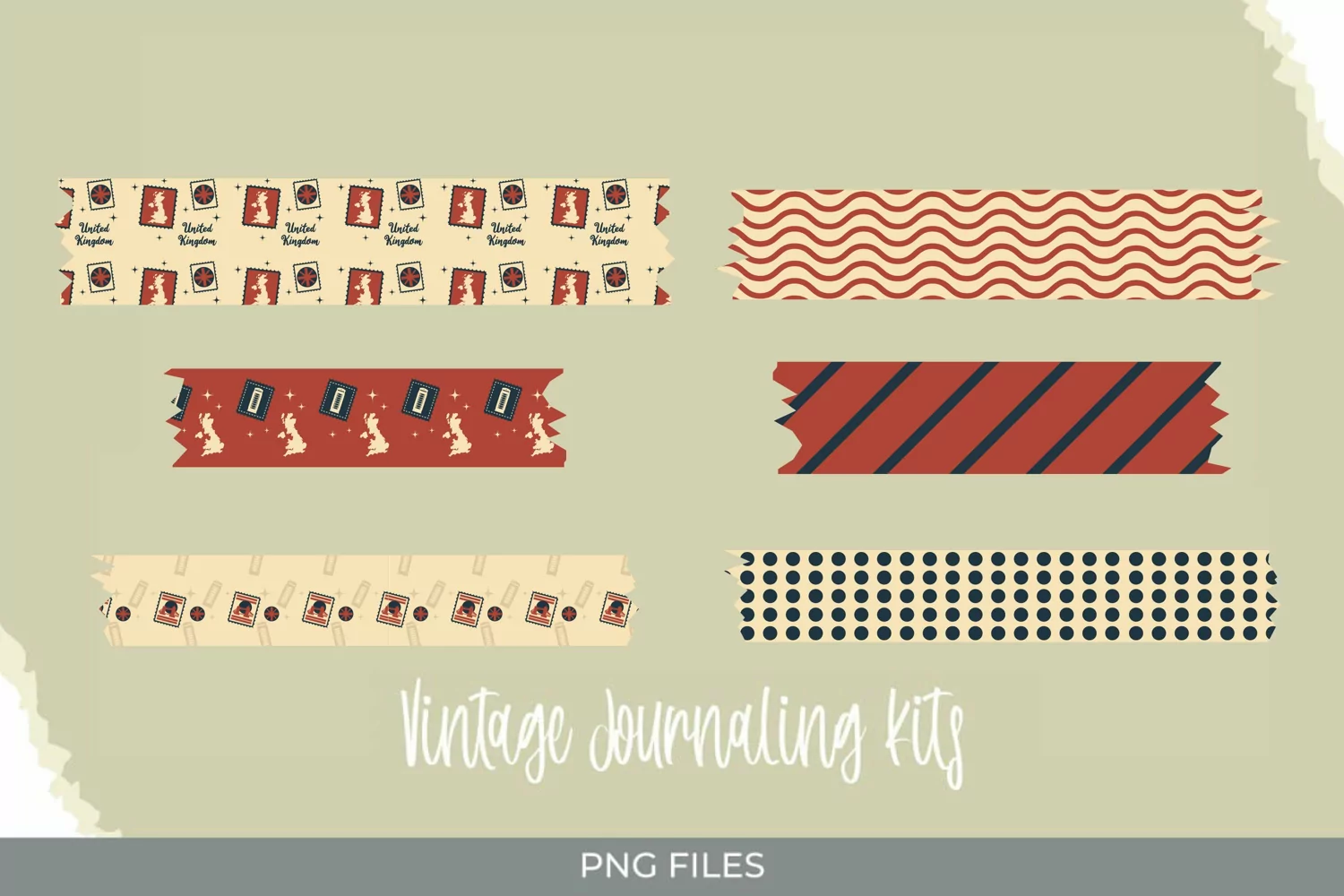UK Retro Postage Patterned Tape product image 1