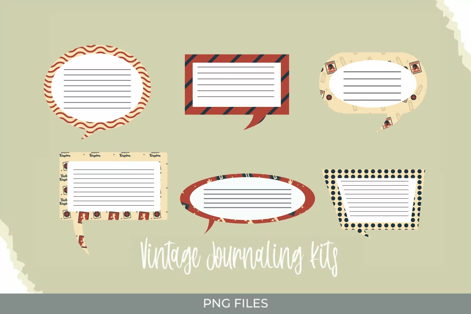 UK Retro Postage Speech Bubbles product image 1
