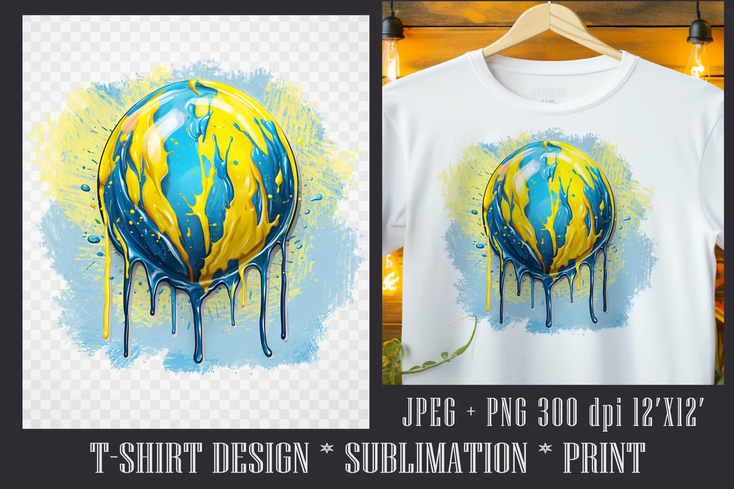 UKRAINE YELLOW BLUE COLORSSublimation PNG/jpeg product image 1