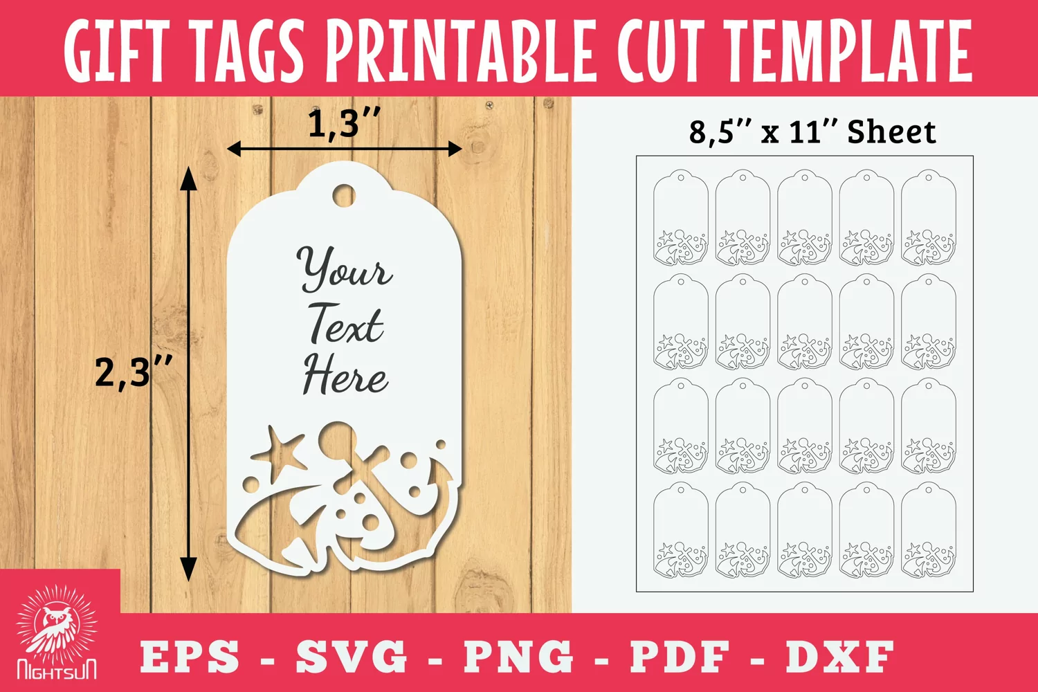 Underwater Gift Tags Printable Cut product image 1