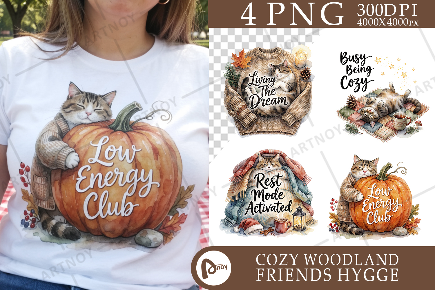 Unmotivated Cat Hygge Sublimation product image 1