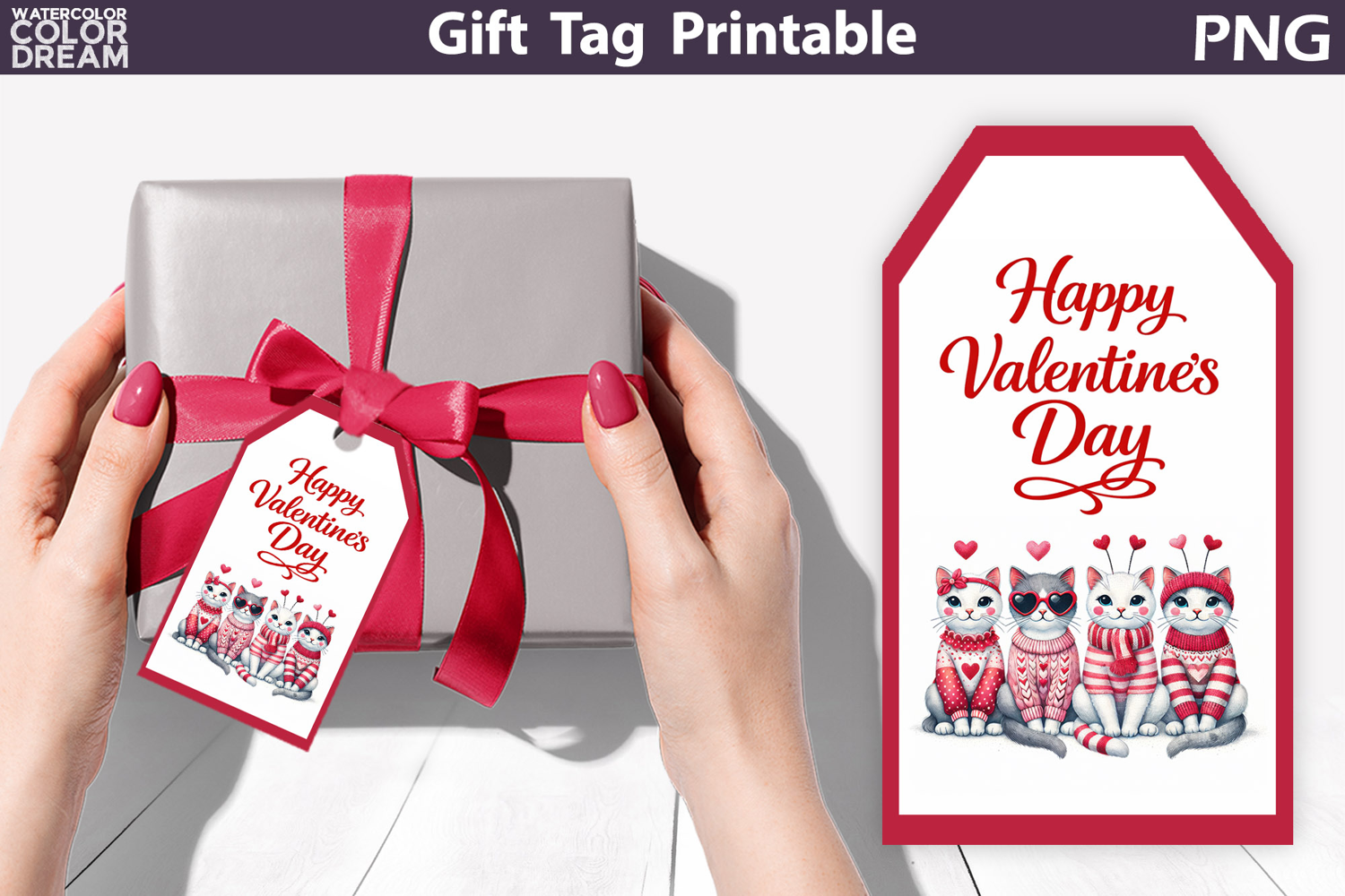Valentine Gift Tag | Junk Journal Card product image 1