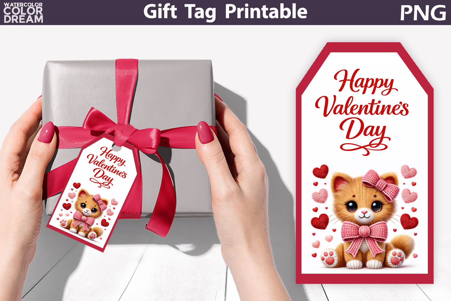 Valentine Gift Tag | Junk Journal Card product image 1