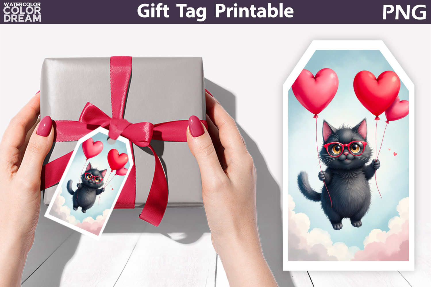 Valentine Gift Tag | Junk Journal Card product image 1