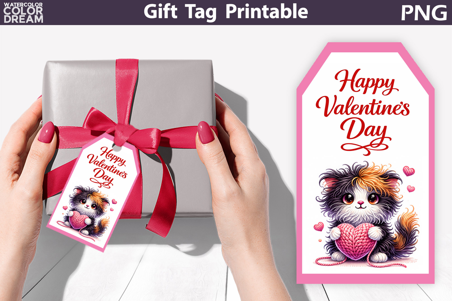 Valentine Gift Tag | Junk Journal Card product image 1