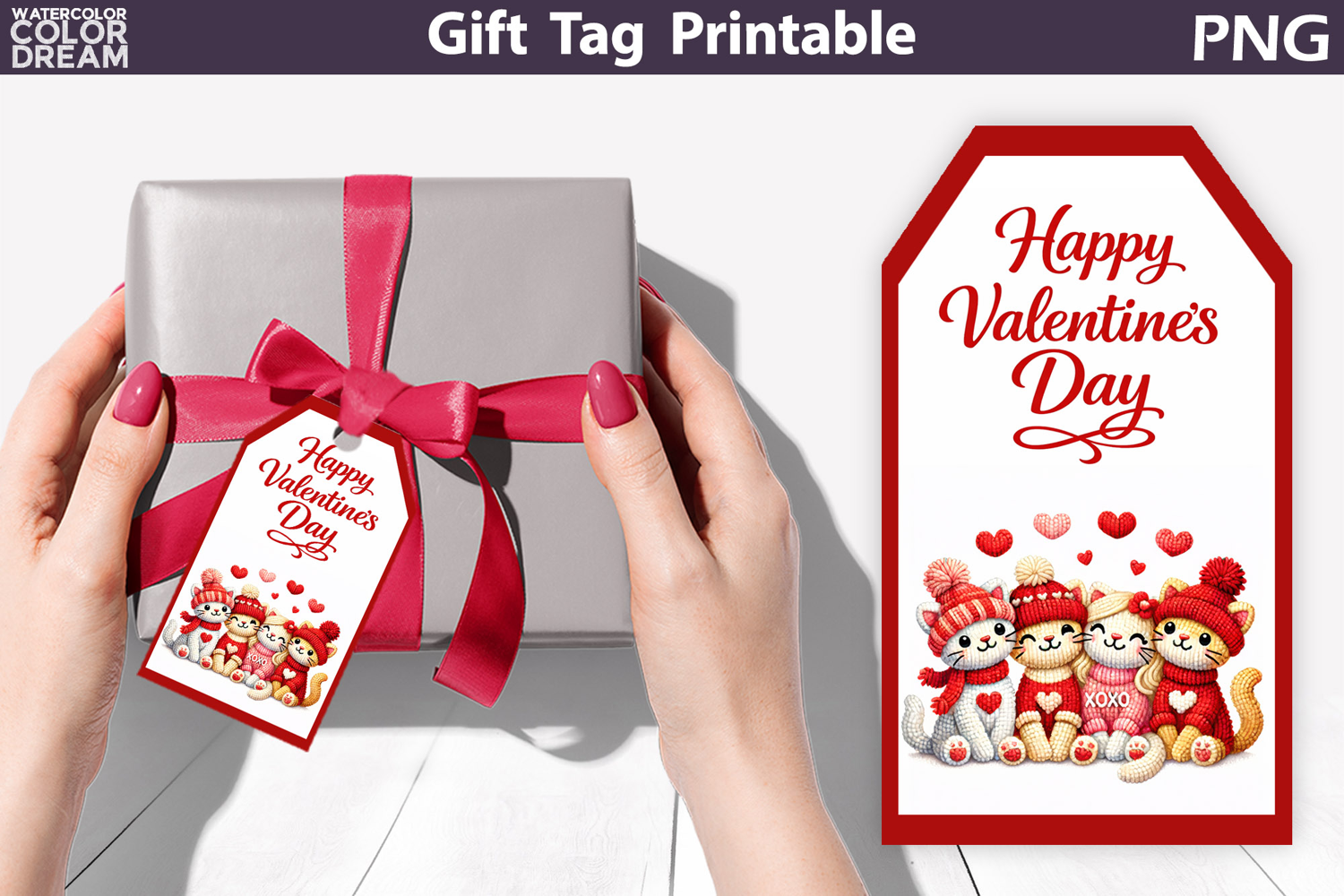 Valentine Gift Tag | Junk Journal Card product image 1