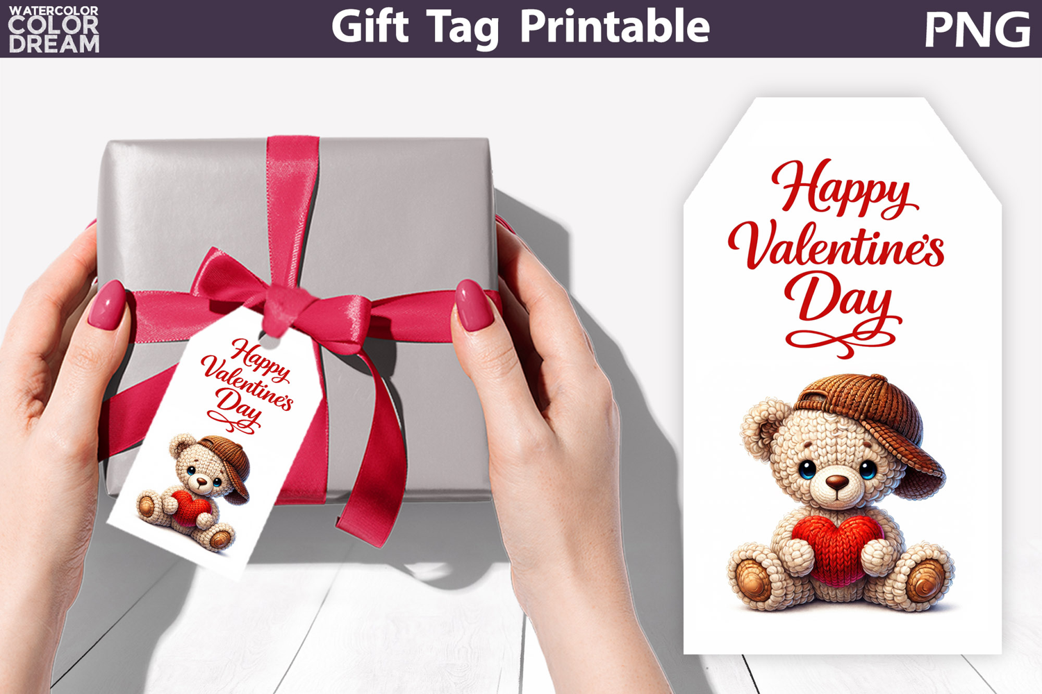 Valentine Gift Tag | Junk Journal Card product image 1
