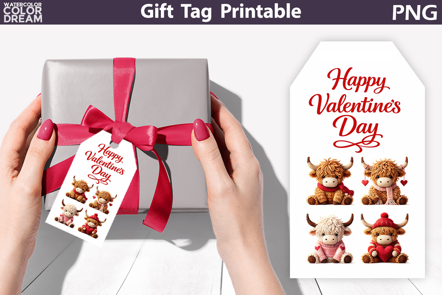 Valentine Gift Tag | Junk Journal Card product image 1