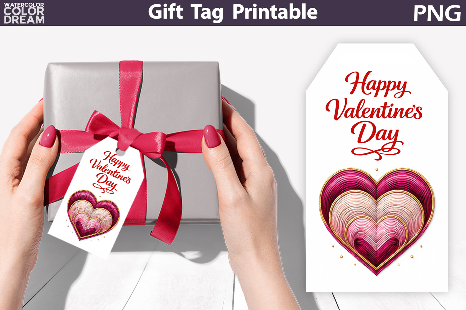 Valentine Gift Tag | Junk Journal Card product image 1