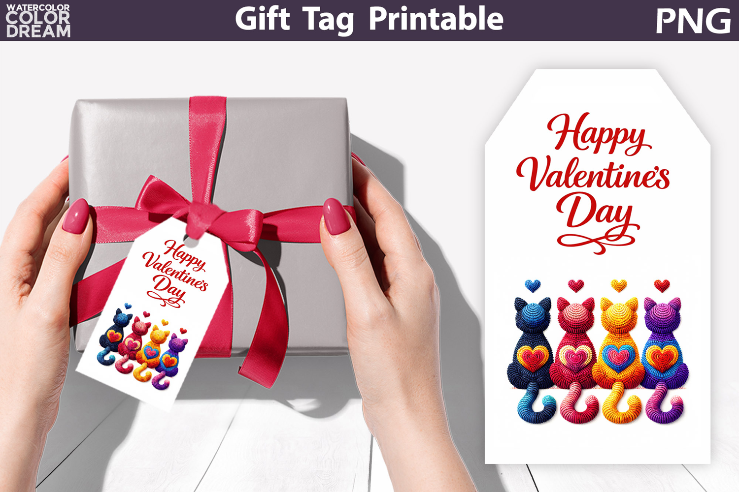 Valentine Gift Tag | Junk Journal Card product image 1