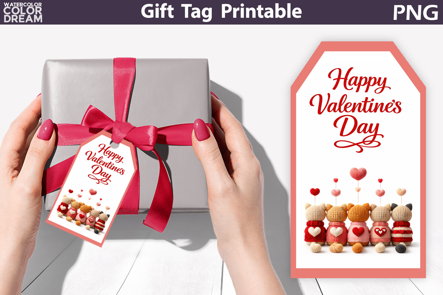 Valentine Gift Tag | Junk Journal Card product image 1