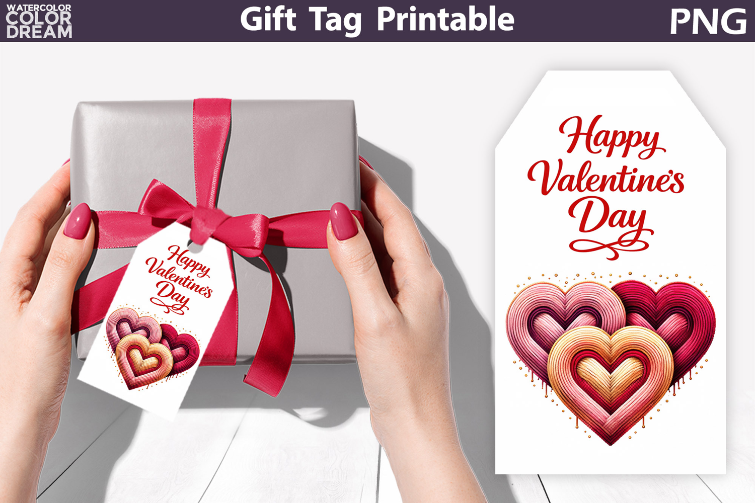 Valentine Gift Tag | Junk Journal Card product image 1