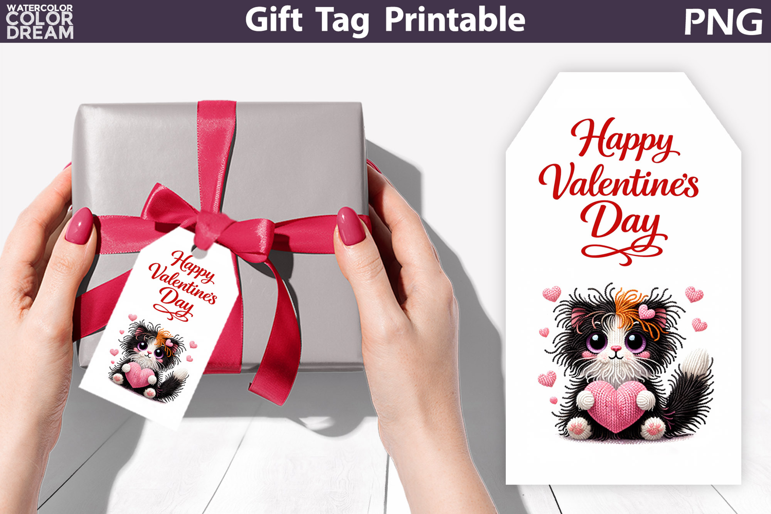 Valentine Gift Tag | Junk Journal Card product image 1