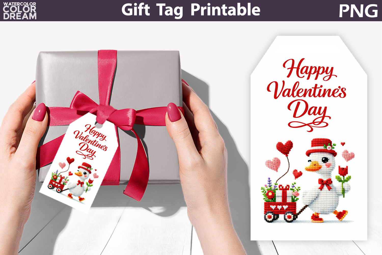 Valentine Gift Tag | Junk Journal Card product image 1