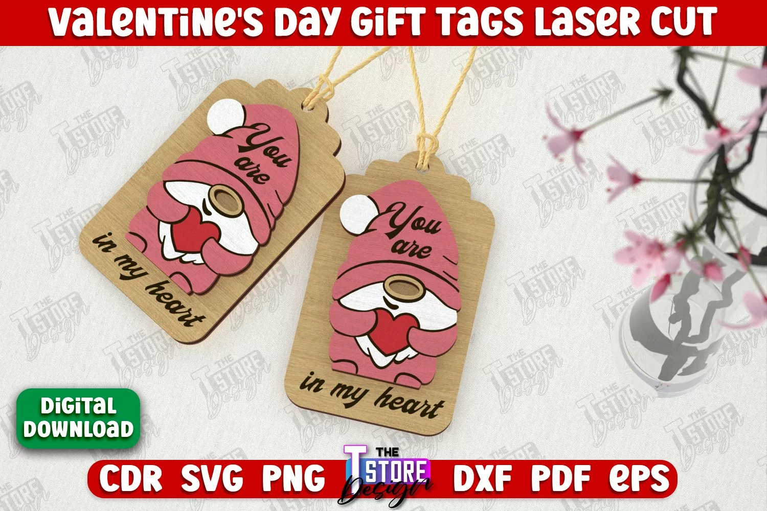 Valentine's Day Tag | Gift Tag | Romantic | Valentine's Gift product image 1