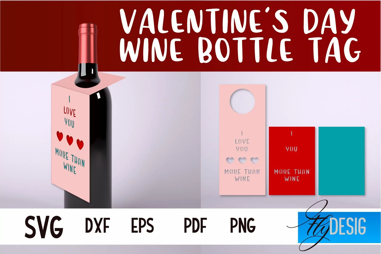 Valentine's Day Quotes SVG| Wine Bottle Tag Paper Cut|Wine product image 1
