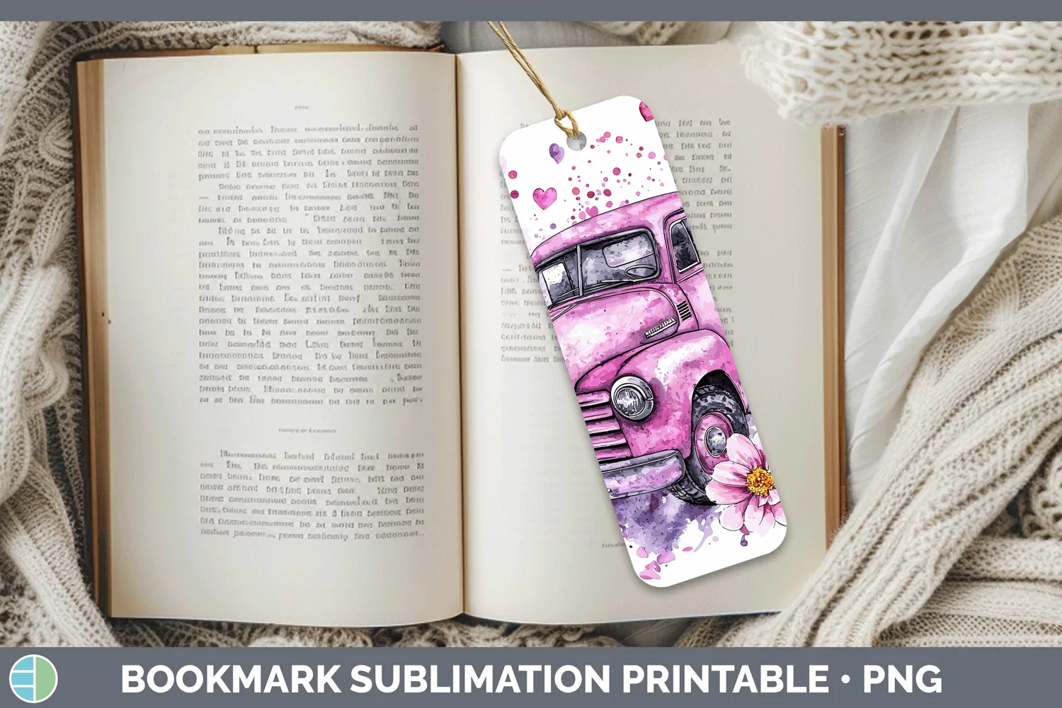 GorgeousValentine Splash Bookmark design.