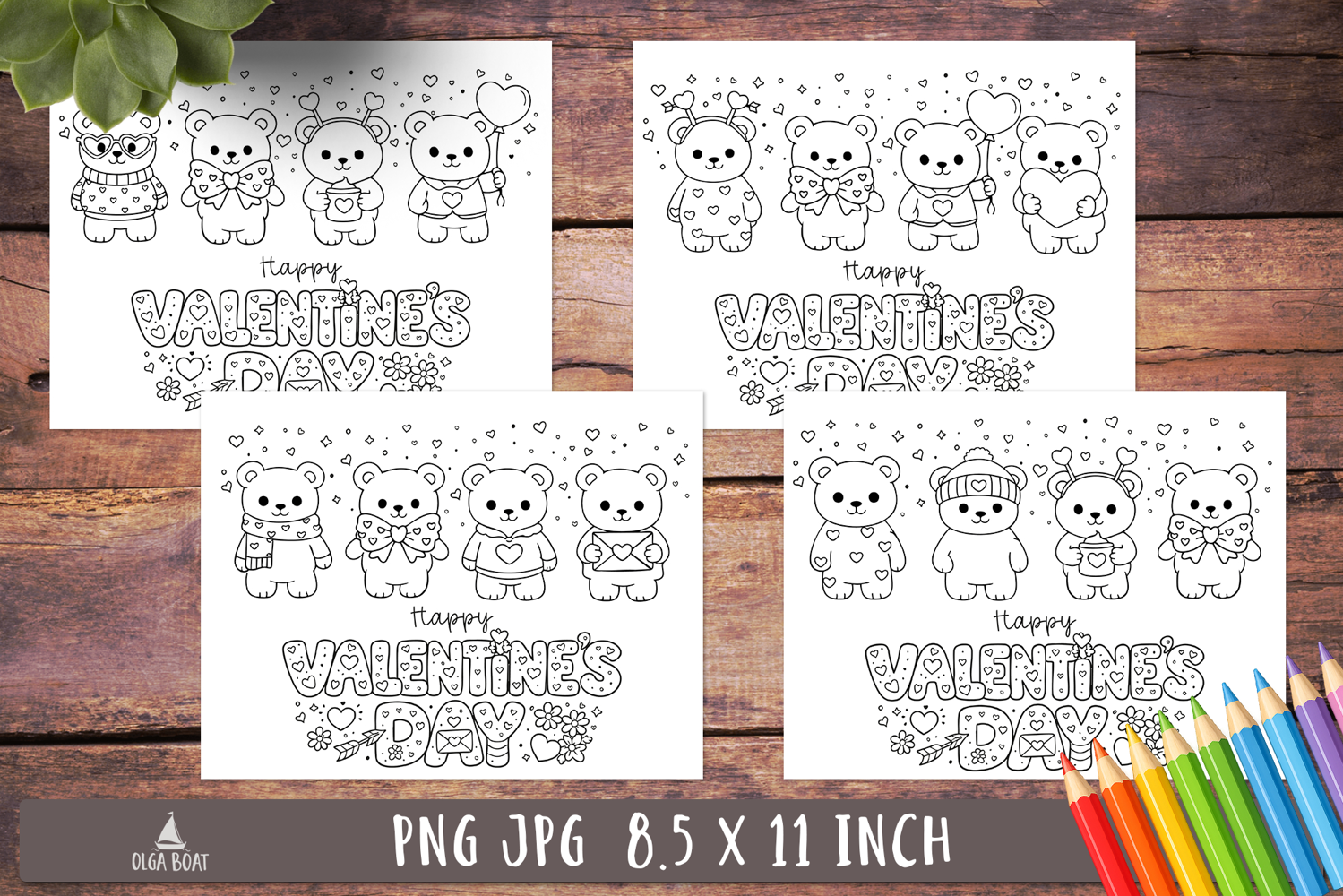 Valentine Teddy Bear Coloring Pages Happy valentines day 