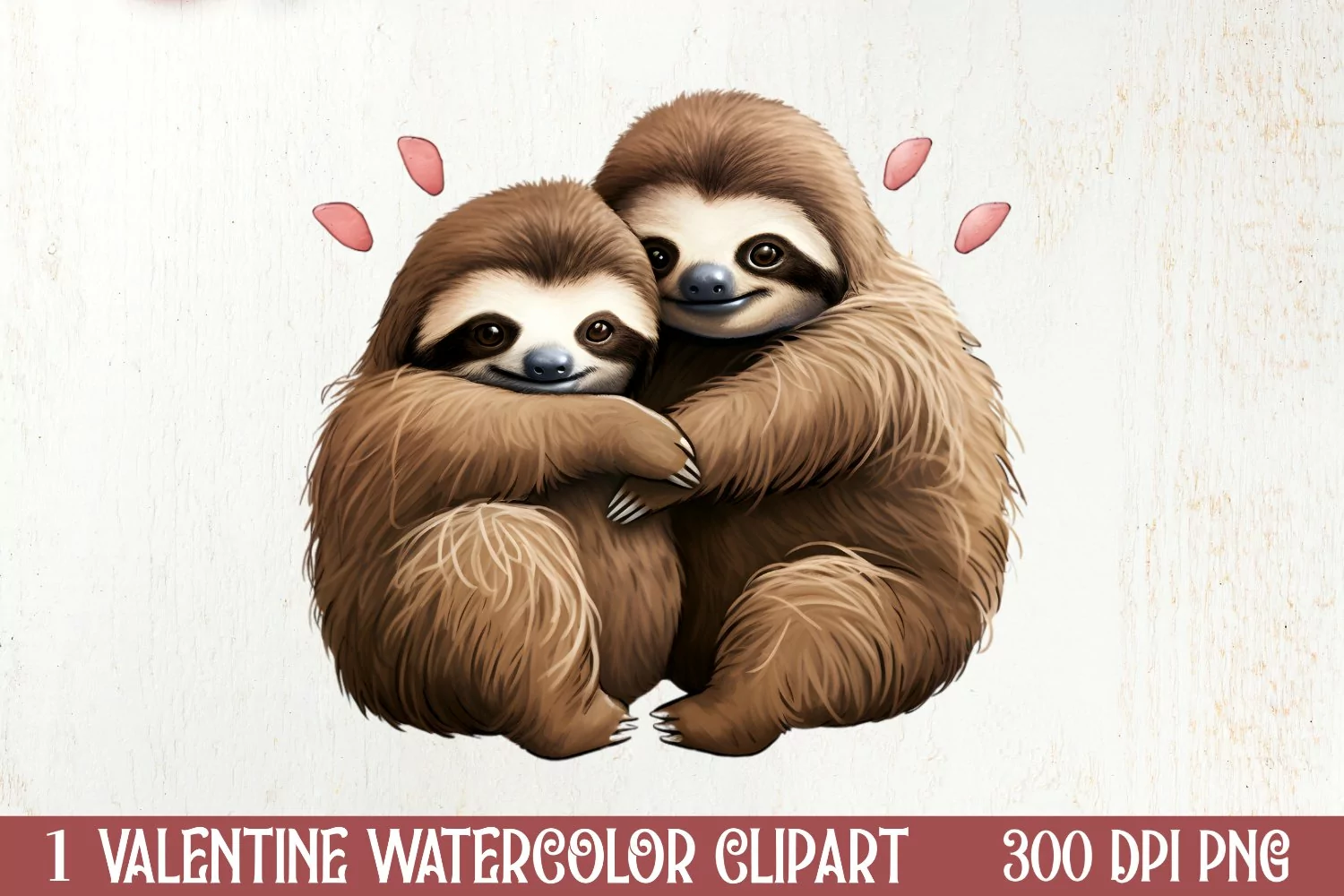 Valentines Day Animal Couple Sublimation, Christmas Clipart product image 1