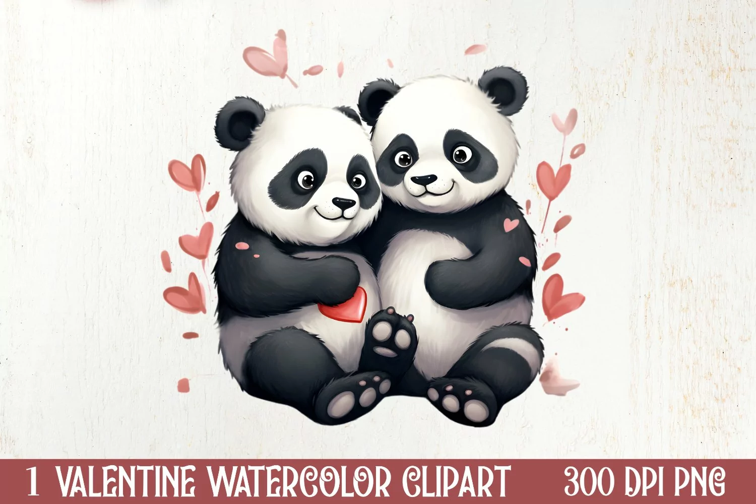 Valentines Day Animal Couple Sublimation, Christmas Clipart product image 1