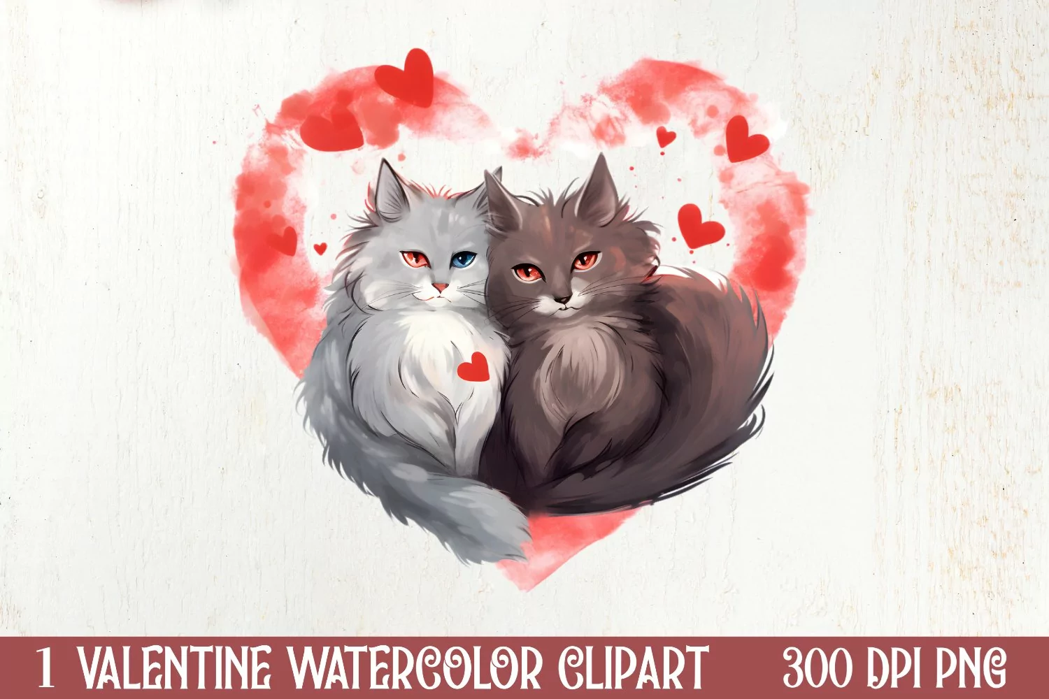 Valentines Day Animal Couple Sublimation, Christmas Clipart product image 1