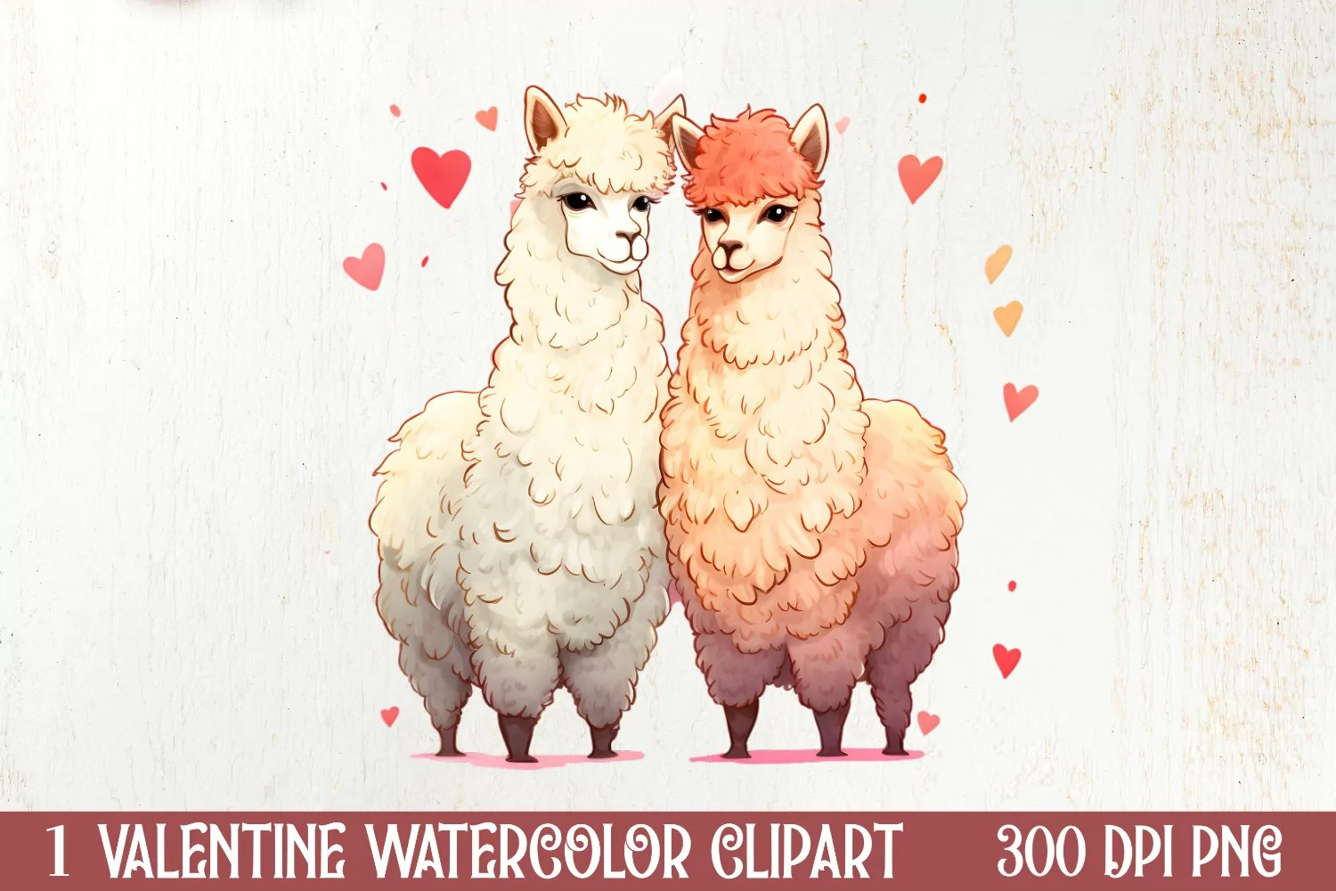 Valentines Day Animal Couple Sublimation, Christmas Clipart product image 1