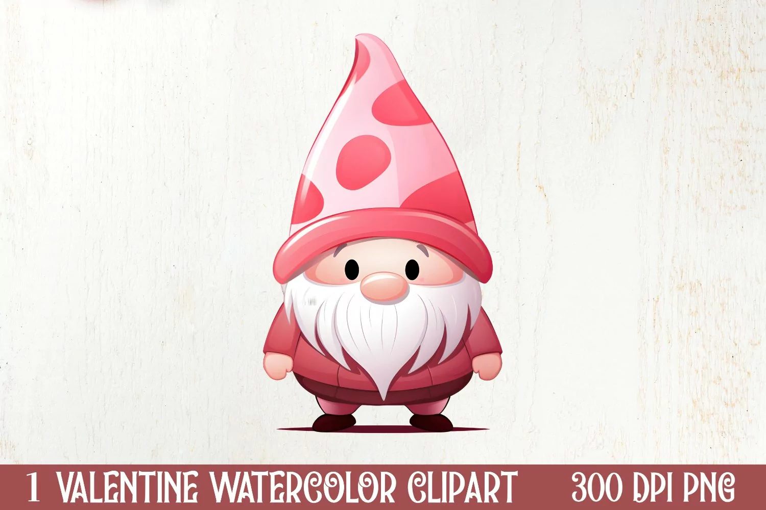 Valentines Day Cute Gnome Clipart, Valentines Clipart product image 1