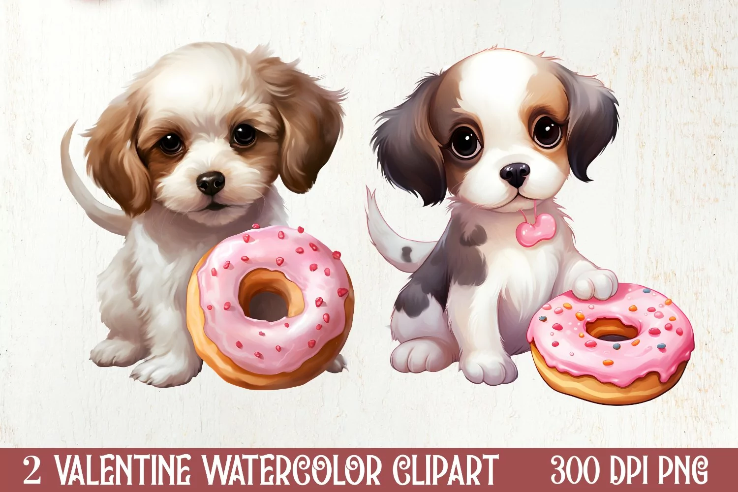 Valentines Day Dog Clipart, Valentines PNG product image 1